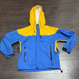 New Balance windbreaker raincoat size 10/12 blue & yellow